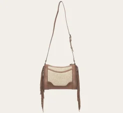 Handbags^Frye Ava Raffia Crossbody Cognac