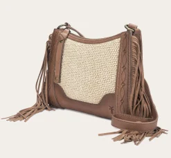 Handbags^Frye Ava Raffia Crossbody Cognac