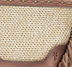 Handbags^Frye Ava Raffia Mini Bucket Cognac