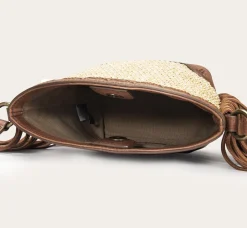 Handbags^Frye Ava Raffia Mini Bucket Cognac