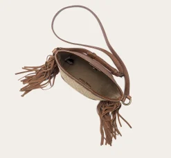 Handbags^Frye Ava Raffia Mini Bucket Cognac