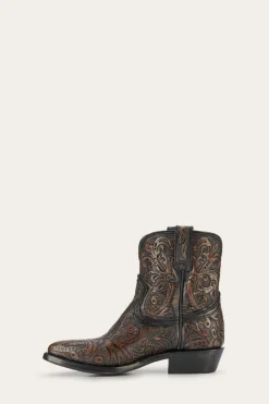 Booties^Frye Billy Short Tooled Black
