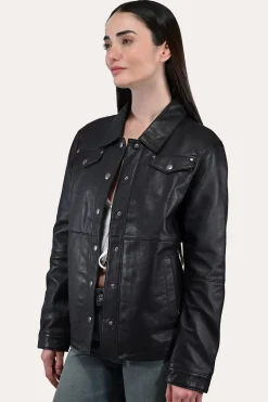 Leather Jackets^Frye Leather Shirt Black
