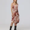 Dresses^Frye Charmeuse Lace Trim Slip Midi Dress