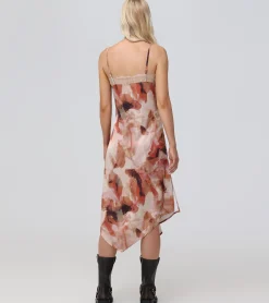 Dresses^Frye Charmeuse Lace Trim Slip Midi Dress