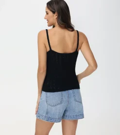 Tops^Frye Crochet V-Neck Tank