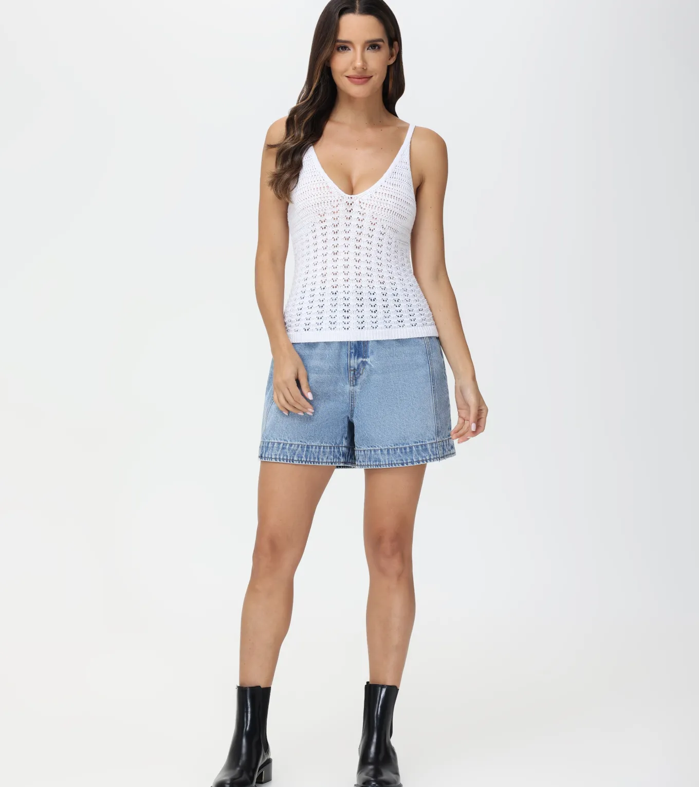 Tops^Frye Crochet V-Neck Tank
