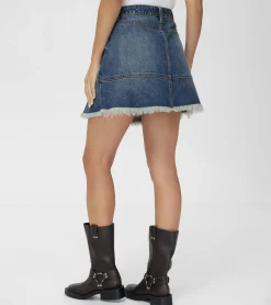 Bottoms^Frye Denim Mini Skirt Mustang Wash