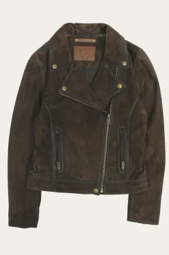 Leather Jackets^Frye Elegant Biker Leather Jacket Dark Brown