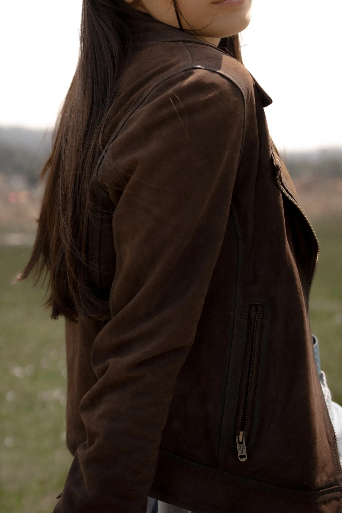 Leather Jackets^Frye Elegant Biker Leather Jacket Dark Brown