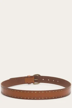 Belts^Frye Embossed Edge With Rivets Belt Tan