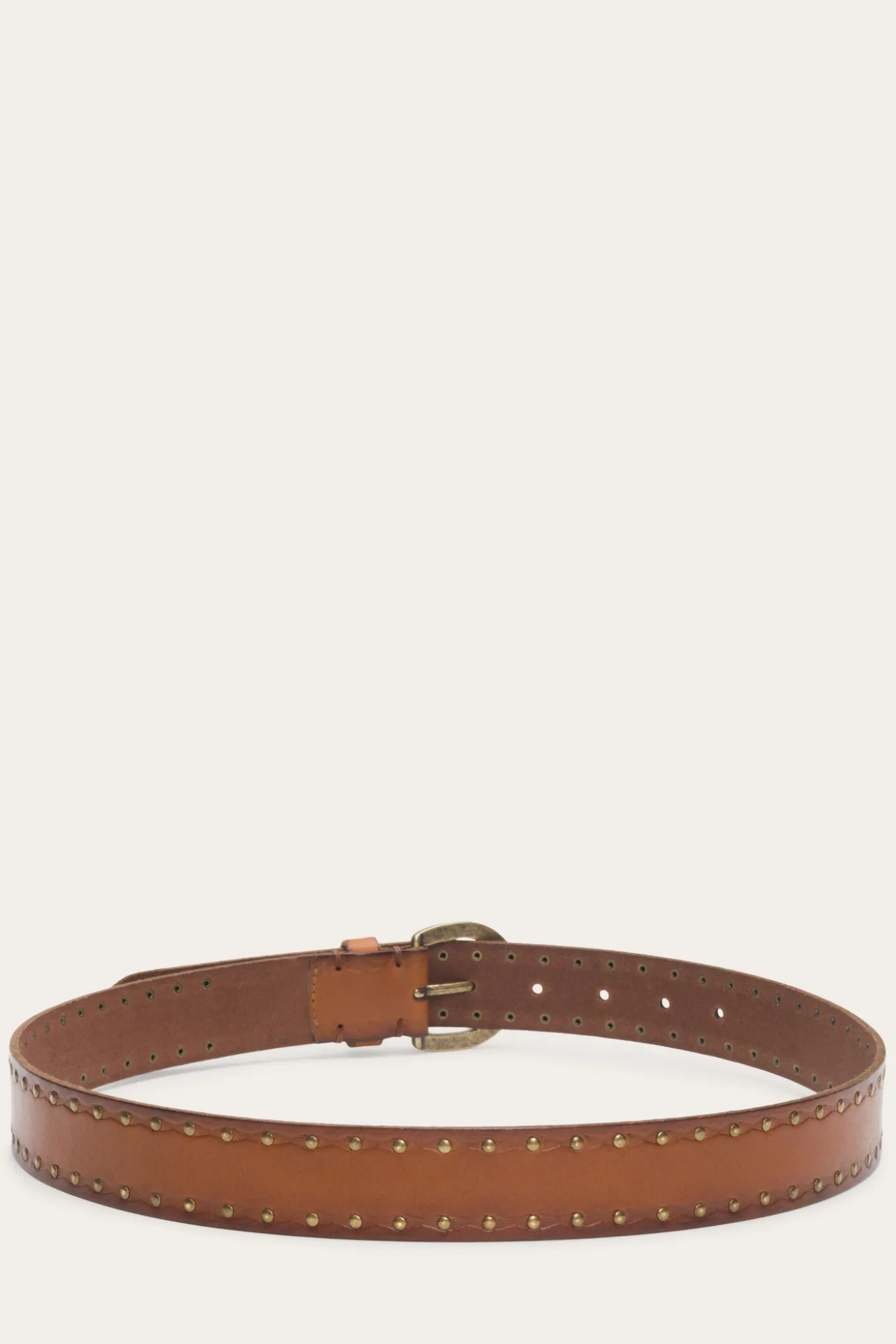 Belts^Frye Embossed Edge With Rivets Belt Tan