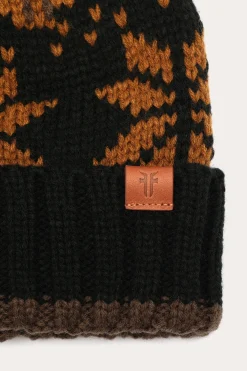 Cold Weather^Frye Fair Isle Beanie With Cuff & Faux Fur Pom