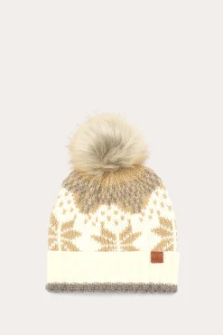 Cold Weather^Frye Fair Isle Beanie With Cuff & Faux Fur Pom