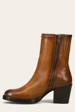 Booties^Frye Jean Short Inside Zip
