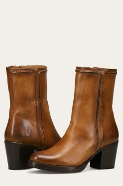 Booties^Frye Jean Short Inside Zip