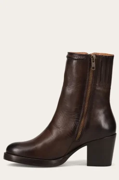 Booties^Frye Jean Short Inside Zip