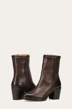 Booties^Frye Jean Short Inside Zip