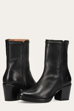 Booties^Frye Jean Short Inside Zip
