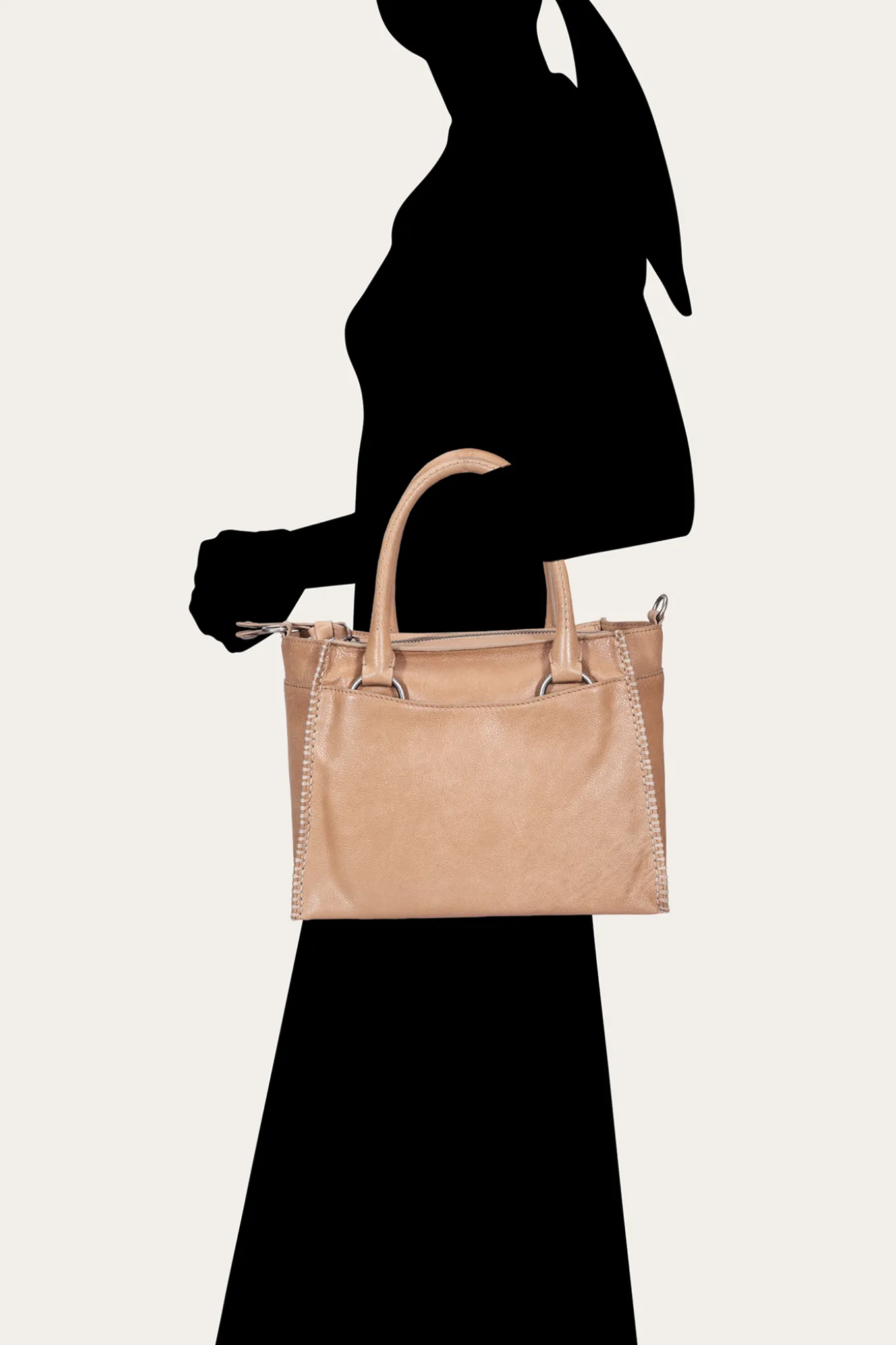 Handbags^Frye Joy Satchel BEIGE