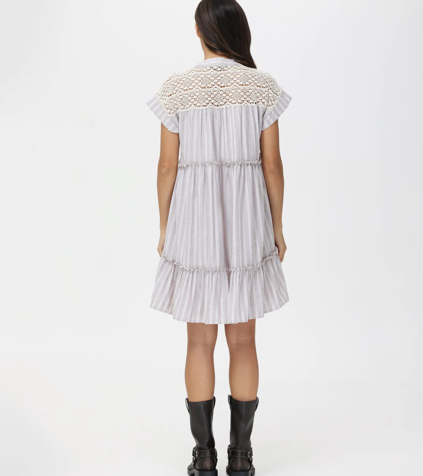 Dresses^Frye Linen Striped Midi Dress Natural Sand Stripe