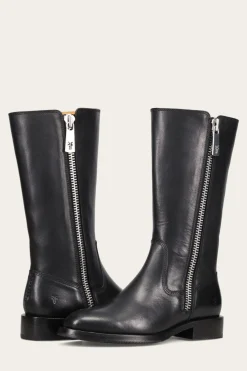 Boots^Frye Madison Heavy Zip Tall Black