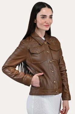 Leather Jackets^Frye Trucker Jacket Medium Brown