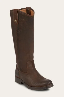 Boots^Frye Melissa Double Sole Button Lug Tall