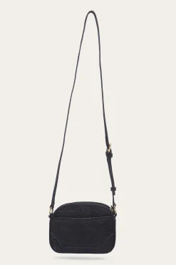 Handbags^Frye Melissa Sueded Croco Camera Black