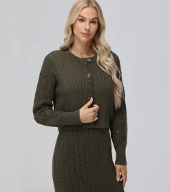 Tops^Frye Mixed Stitch Button Front Cardigan