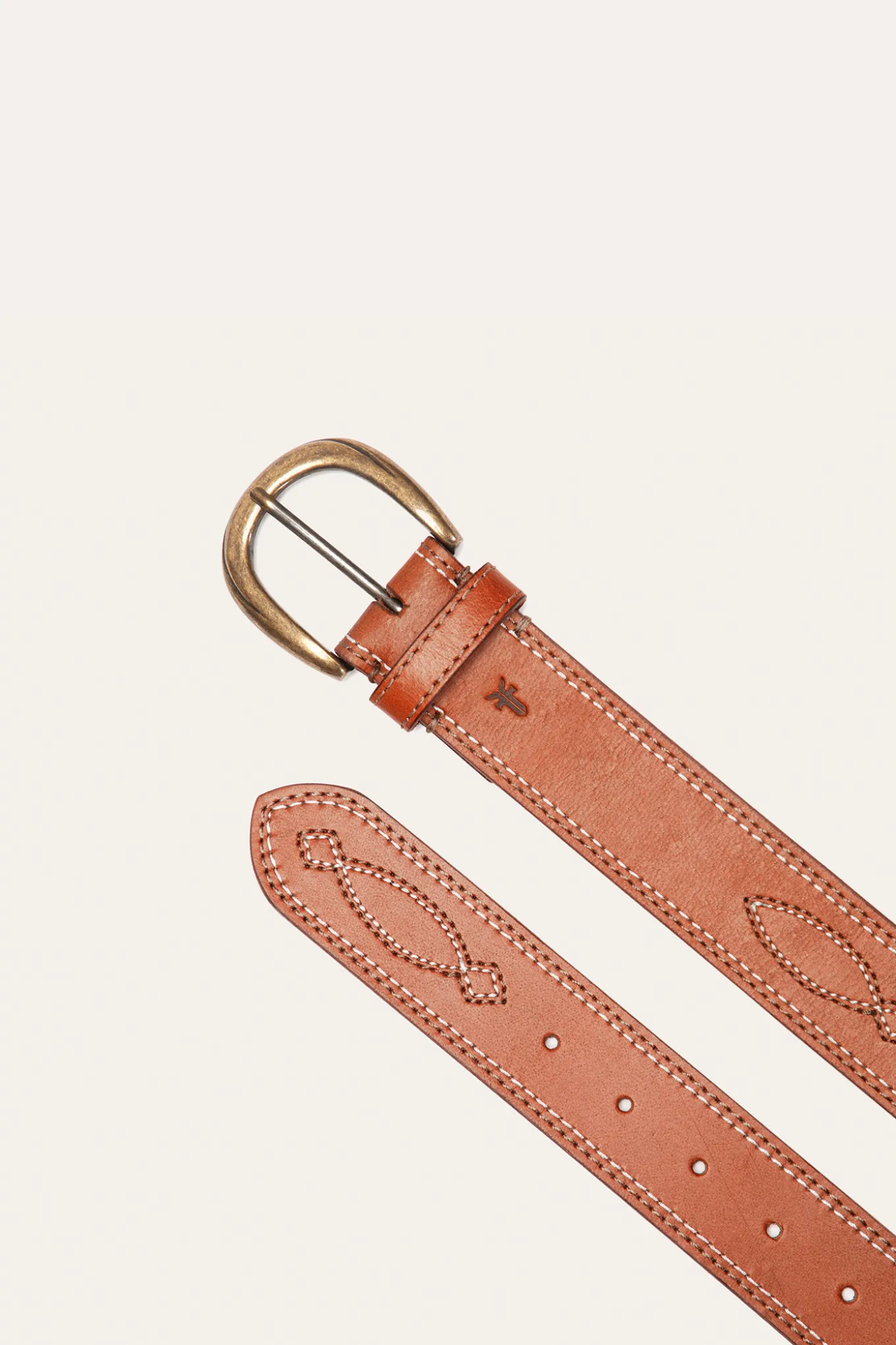 Belts^Frye 40MM Belt 2-Tone Stitch Tan
