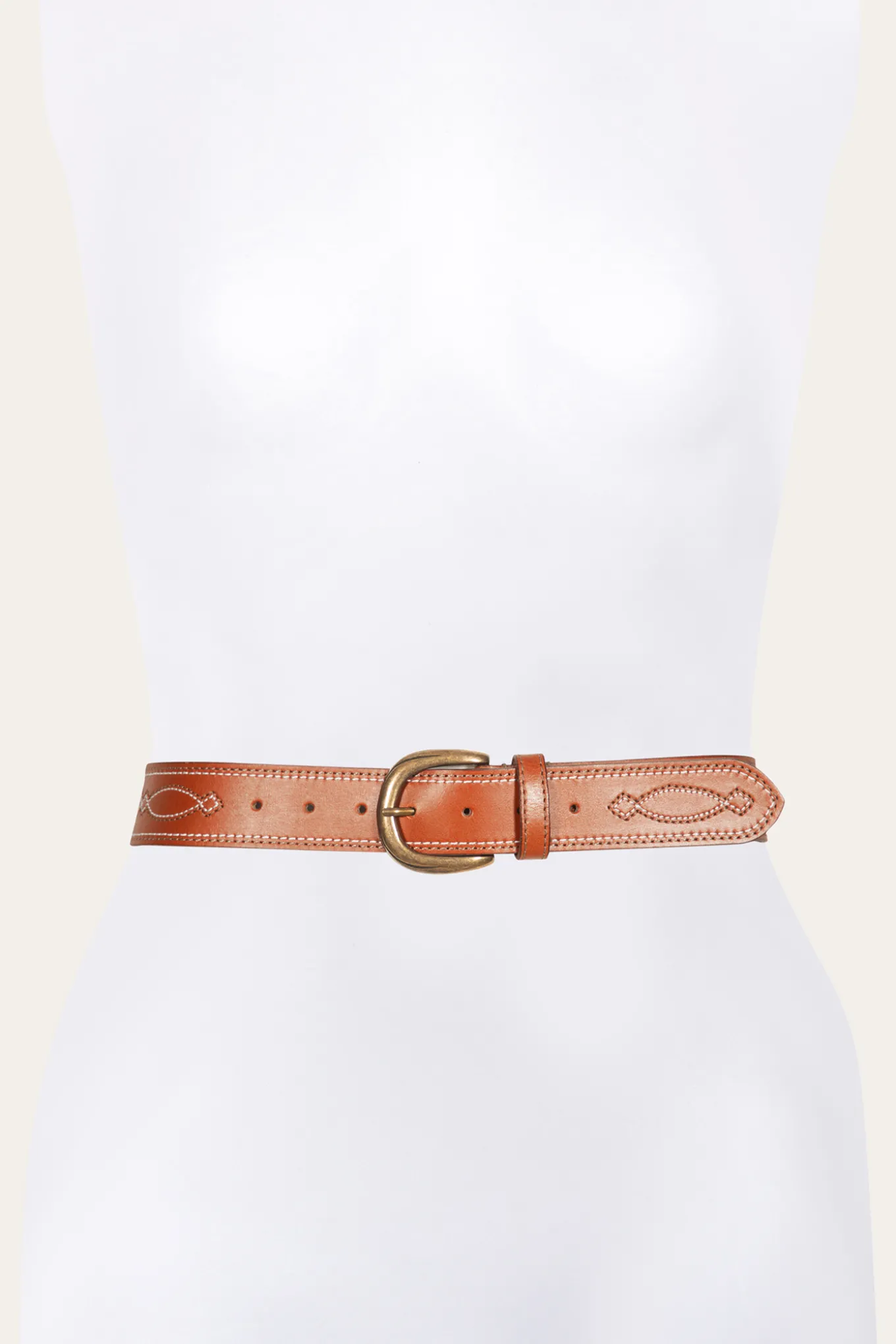 Belts^Frye 40MM Belt 2-Tone Stitch Tan