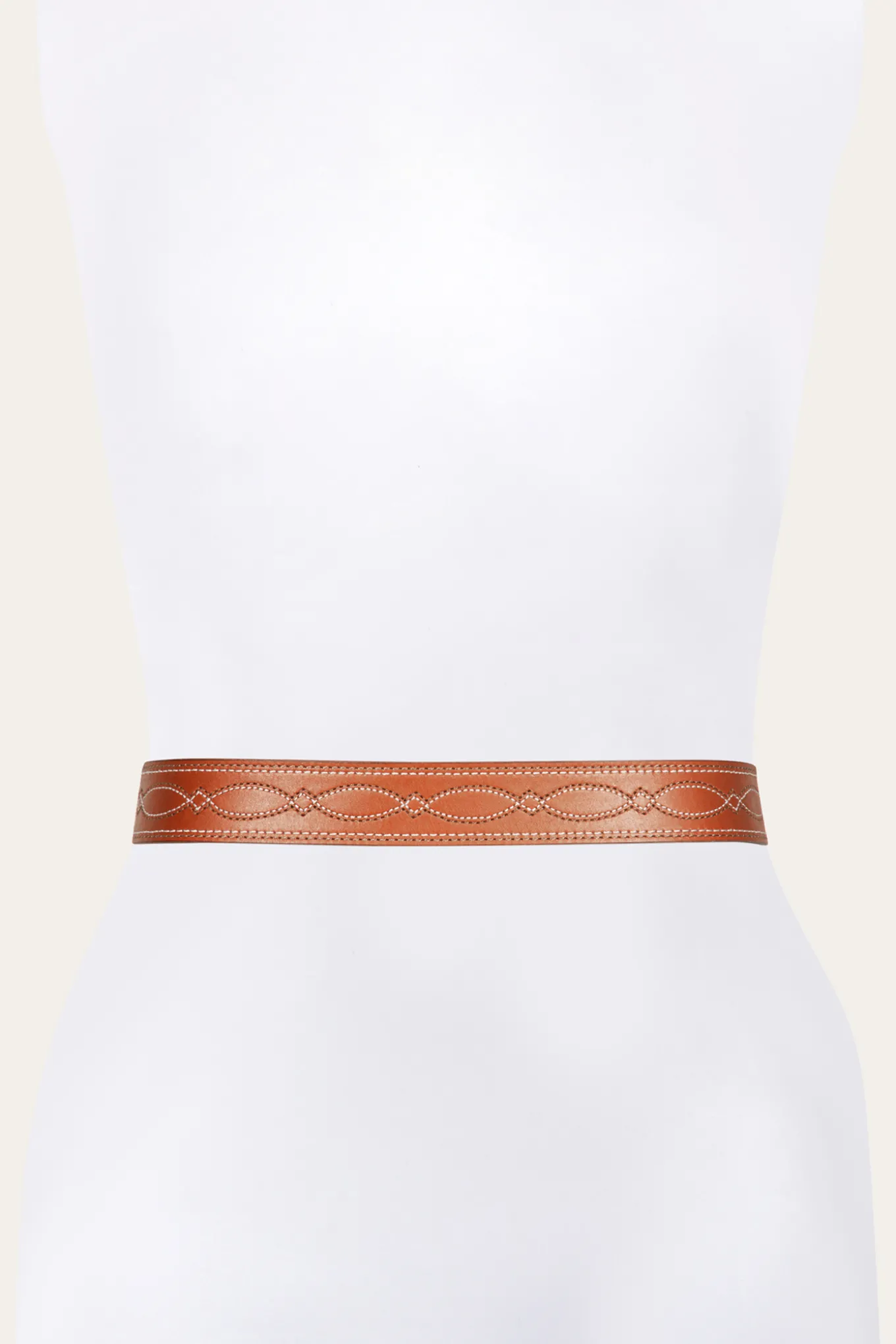 Belts^Frye 40MM Belt 2-Tone Stitch Tan