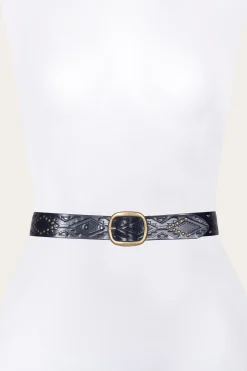 Belts^Frye 38mm Belt With Southwestern Embossing, Perf & Studs