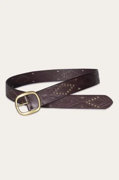 Belts^Frye 38mm Belt With Southwestern Embossing, Perf & Studs