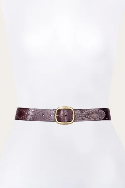 Belts^Frye 38mm Belt With Southwestern Embossing, Perf & Studs