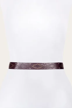 Belts^Frye 38mm Belt With Southwestern Embossing, Perf & Studs