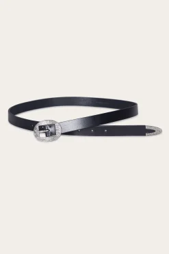 Belts^Frye 21mm Logo Western Center Bar Belt