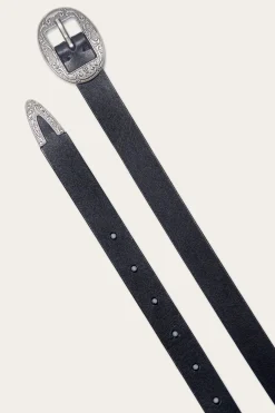 Belts^Frye 21mm Logo Western Center Bar Belt