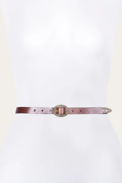 Belts^Frye 21mm Logo Western Center Bar Belt