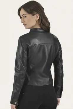 Leather Jackets^Frye Modern Biker-racer Leather Jacket Black