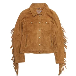 Leather Jackets^Frye Oxblood Fringed Jacket