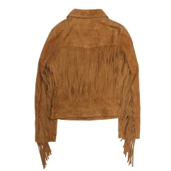 Leather Jackets^Frye Oxblood Fringed Jacket