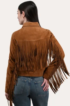 Leather Jackets^Frye Oxblood Fringed Jacket
