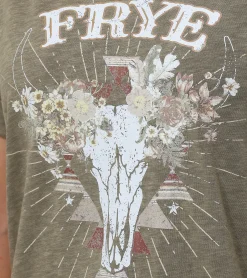 Tops^Frye Rolled Cuff Graphic Tee