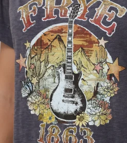 Tops^Frye Rolled Cuff Graphic Tee