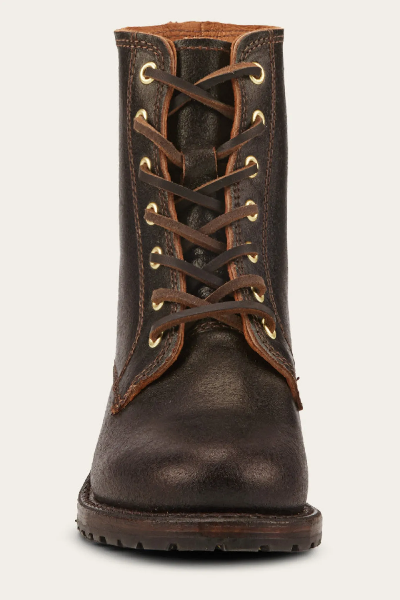 Booties^Frye Sabrina 6G Lace Up - 160Th Brown