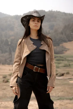 Leather Jackets^Frye Versatile Biker-racer Leather Jacket Taupe