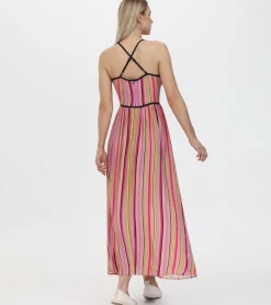 Dresses^Frye Vibrant Maxi Dress Multi Stripe Combo
