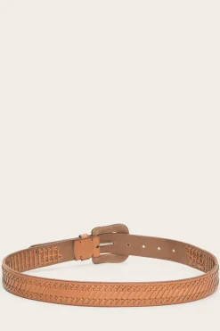 Belts^Frye Woven Overlay Belt Tan